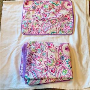 Twin bed comforter for girl with pillow sham